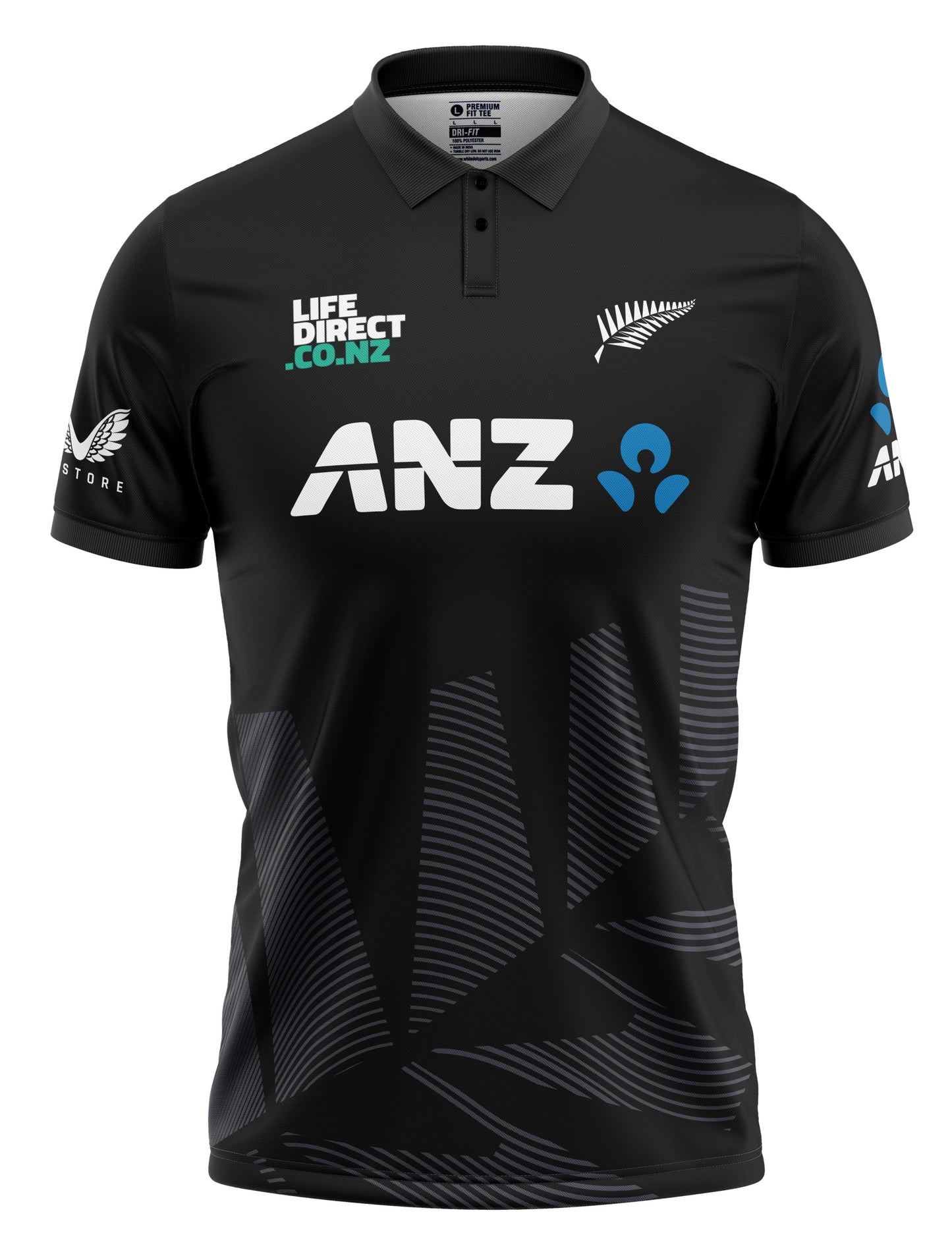 New Zealand ODI World Cup 2025 Black Half Sleeves Cricket Fan Jersey