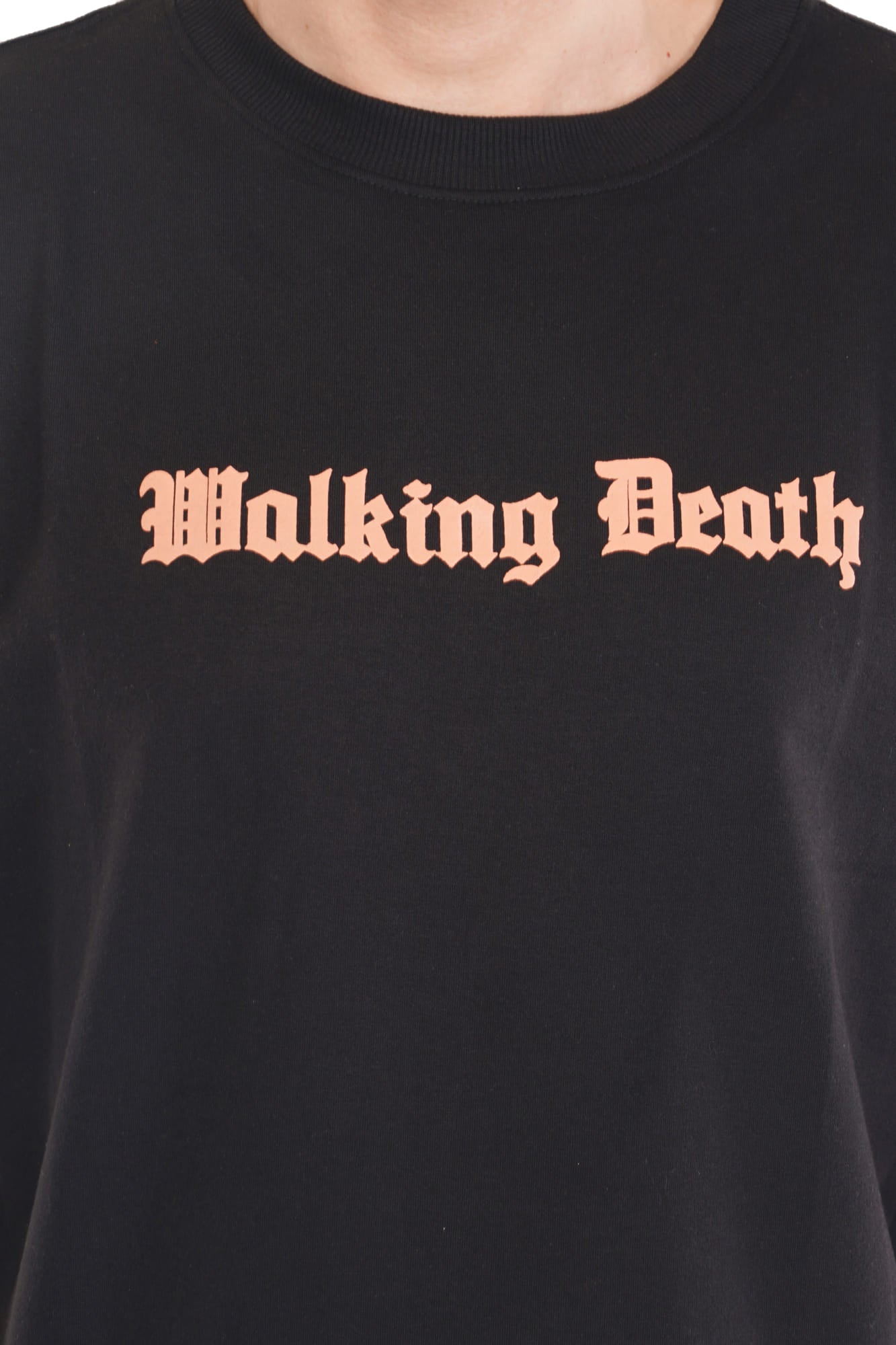 Walking Death Cotton Tshirt - Black Drop Shoulder