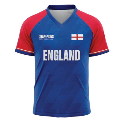 England ICC Champion Trophy 2025 Half Sleeves Cricket Fan Jersey