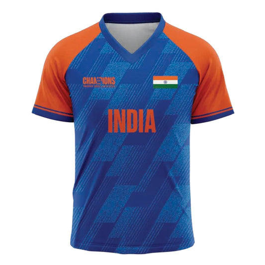 India ICC Champion Trophy 2025 Half Sleeves Cricket Fan Jersey