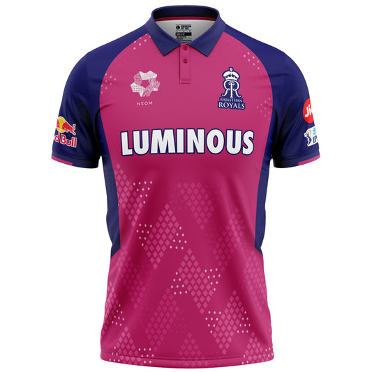 Rajasthan Royals 2025 IPL Replica Cricket Jersey (RR 2025 IPL Jersey with Name Personalization)