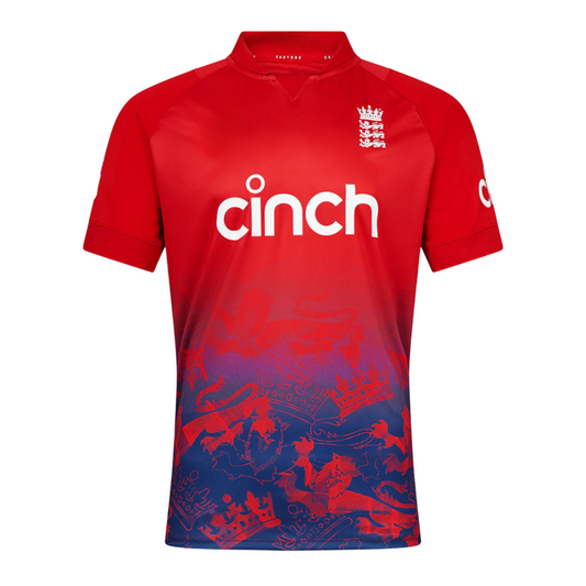 England 2023 Red T20 Half Sleeves Cricket Fan Jersey