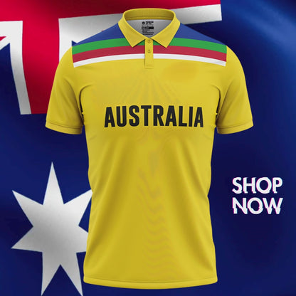 Australia T20 World Cup 2024 Half Sleeves Cricket Fan Jersey