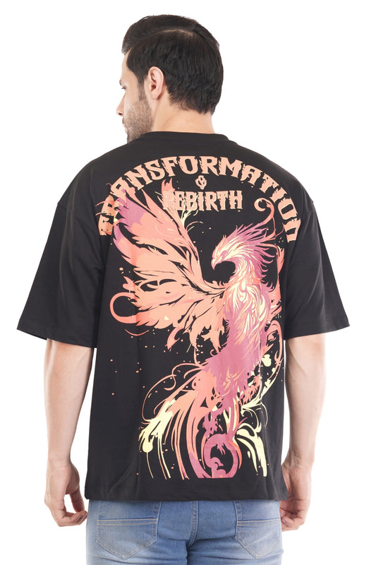 Walking Death Cotton Tshirt - Black Drop Shoulder